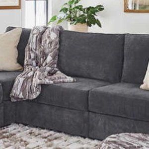 LoveSac Silver Liger Phur FootSac Cozy Blanket